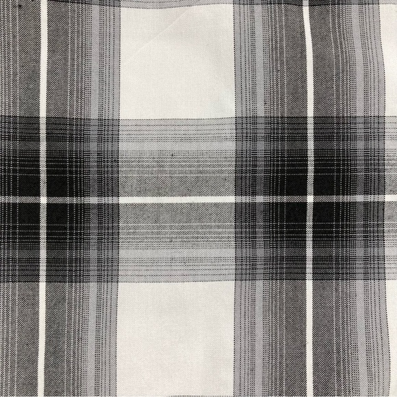 Yago Black & White Plaid Short Sleeve Button Down Shirt with Pocket Big Size 4XL - Picture 5 of 9